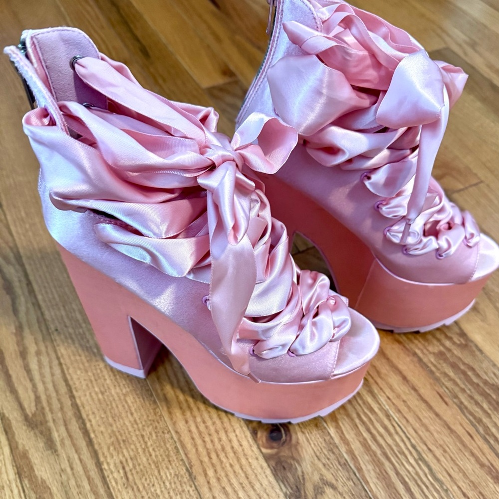 Elegant Pink Dolls Kills Platform Heels